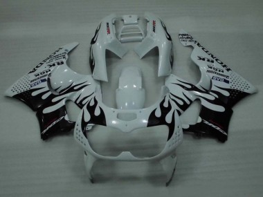 Preisgünstige Honda CBR900RR 893 Motorrad Verkleidung 1994-1995 - Weiss Glanzendes Schwarz Flamme