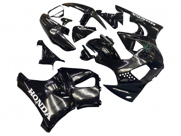 Preisgünstige Honda CBR900RR 919 Motorrad Verkleidung 1998-1999 - Glanzendes Schwarz Weiss Aufkleber