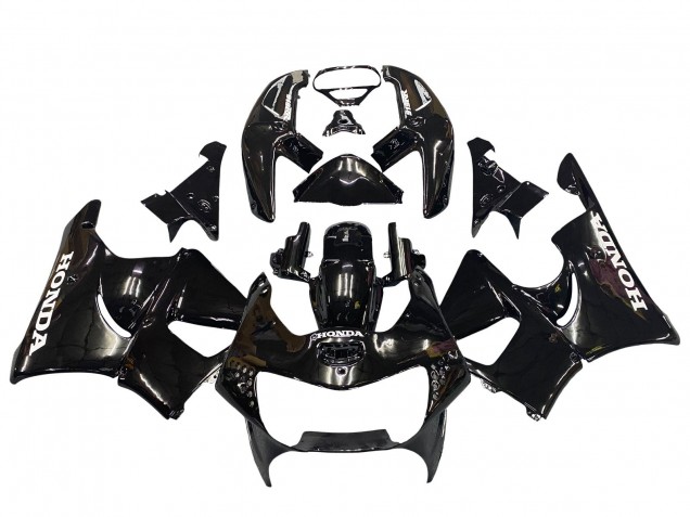 Preisgünstige Honda CBR900RR 919 Motorrad Verkleidung 1998-1999 - Glanzendes Schwarz Weiss Aufkleber