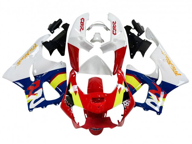 Preisgünstige Honda CBR900RR 919 Motorrad Verkleidung 1998-1999 - Weiss Rot Gelb Blau