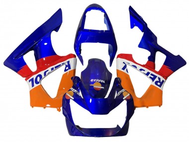 Preisgünstige Honda CBR900RR 929 Motorrad Verkleidung 2000-2001 - Orange Weiss Rot Blau Repsol