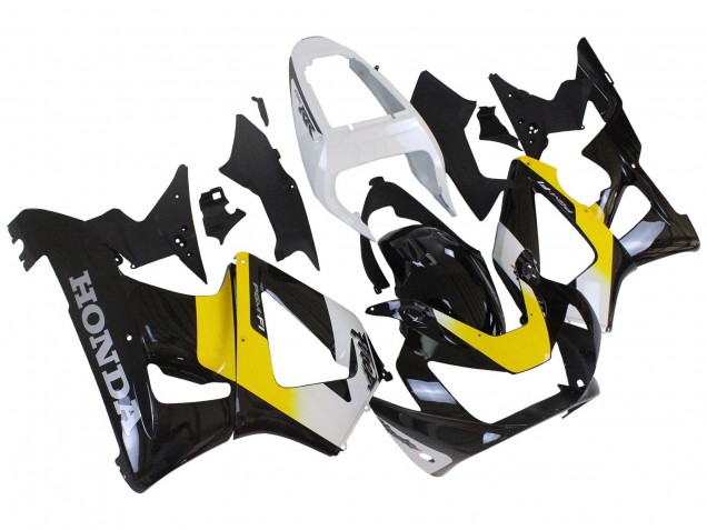 Preisgünstige Honda CBR900RR 929 Motorrad Verkleidung 2000-2001 - Weiss Gelb Glanzendes Schwarz