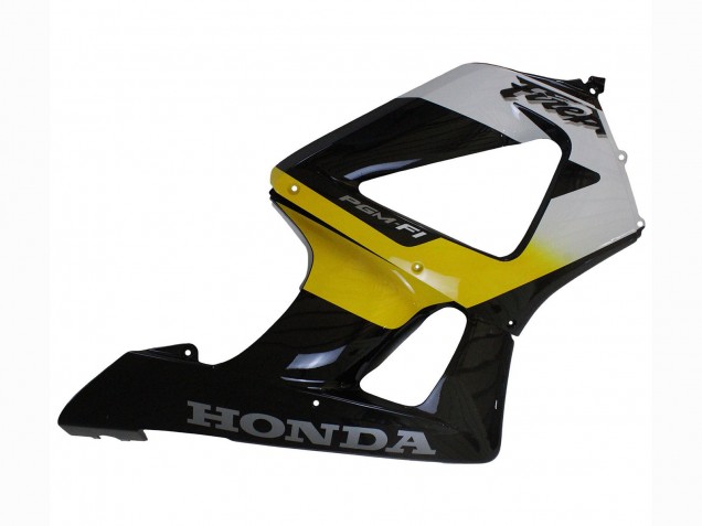 Preisgünstige Honda CBR900RR 929 Motorrad Verkleidung 2000-2001 - Weiss Gelb Glanzendes Schwarz