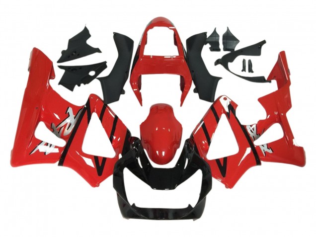 Preisgünstige Honda CBR900RR 929 Motorrad Verkleidung 2000-2001 - Rot Glanzendes Schwarz