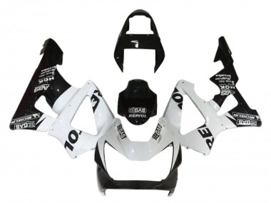 Preisgünstige Honda CBR900RR 929 Motorrad Verkleidung 2000-2001 - Weiss Glanzendes Schwarz Repsol