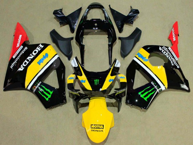 Preisgünstige Honda CBR900RR 954 Motorrad Verkleidung 2002-2003 - Glanzendes Schwarz Gelb Rot Grun Monster