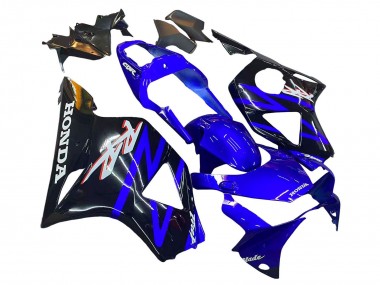 Preisgünstige Honda CBR900RR 954 Motorrad Verkleidung Kit 2002-2003 - Blau Glanzendes Schwarz