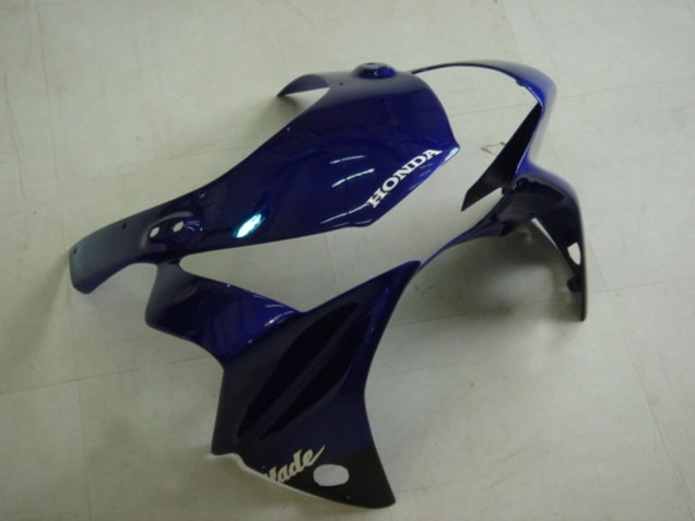 Preisgünstige Honda CBR900RR 954 Motorrad Verkleidung Kit 2002-2003 - Blau Glanzendes Schwarz