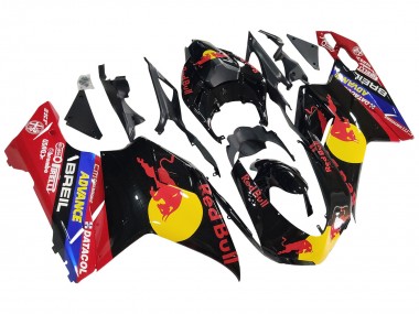 Preisgünstige Ducati 848/1098/1198 Motorrad Verkleidung 2007-2014 - Glanzendes Schwarz Gelb Blau Red Bull