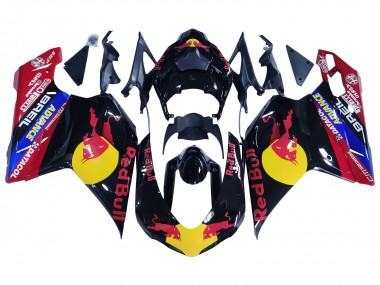 Preisgünstige Ducati 848/1098/1198 Motorrad Verkleidung 2007-2014 - Glanzendes Schwarz Gelb Blau Red Bull