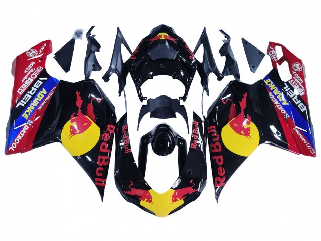 Preisgünstige Ducati 848/1098/1198 Motorrad Verkleidung 2007-2014 - Glanzendes Schwarz Gelb Blau Red Bull