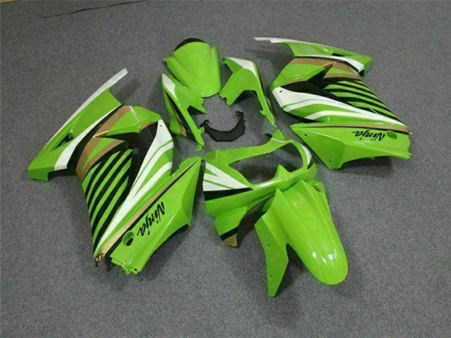 Preisgünstige Kawasaki EX250 Motorrad Verkleidung 2008-2012 - Grun Weiss Schwarz