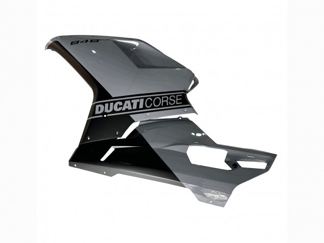 Preisgünstige Ducati 848 Motorrad Verkleidung 2007-2014 - Silber Gold Matt Schwarz
