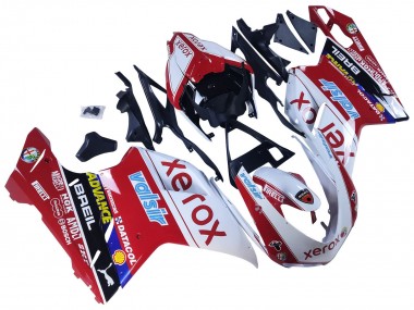 Preisgünstige Ducati 848/1098/1198 Motorrad Verkleidung 2007-2014 - Weiss Rot Glanzendes Schwarz Valsir Xerox