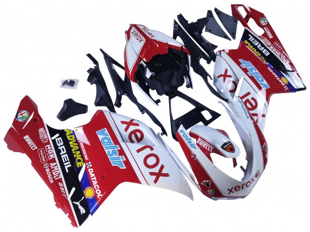 Preisgünstige Ducati 848/1098/1198 Motorrad Verkleidung 2007-2014 - Weiss Rot Glanzendes Schwarz Valsir Xerox