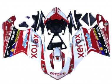 Preisgünstige Ducati 848/1098/1198 Motorrad Verkleidung 2007-2014 - Weiss Rot Glanzendes Schwarz Valsir Xerox