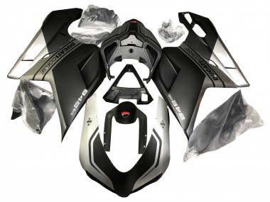 Preisgünstige Ducati 848 Motorrad Verkleidung 2007-2014 - Silber Matt Schwarz