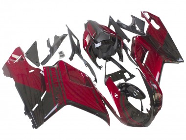 Preisgünstige Ducati 848 Motorrad Verkleidung 2007-2014 - Rot Glanzendes Schwarz
