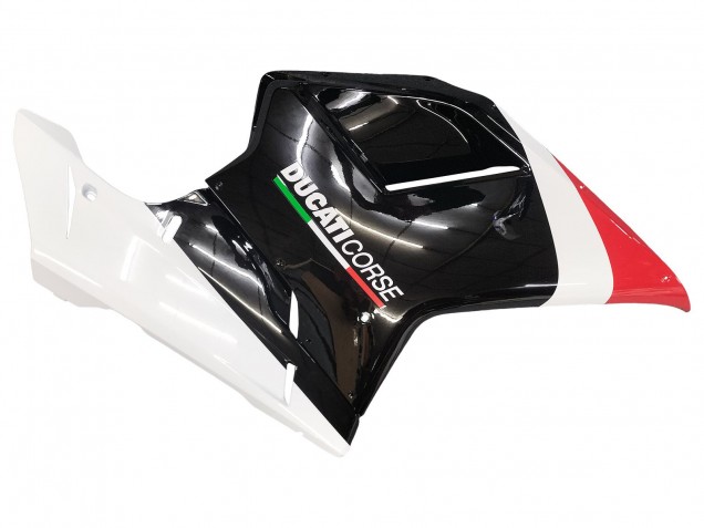 Preisgünstige Ducati 848/1098/1198 Motorrad Verkleidung 2007-2014 - Weiss Rot Glanzendes Schwarz