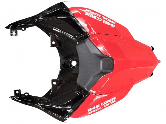 Preisgünstige Ducati 848/1098/1198 Motorrad Verkleidung 2007-2014 - Weiss Rot Glanzendes Schwarz