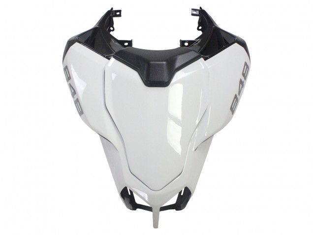 Preisgünstige Ducati 848/1098/1198 Motorrad Verkleidung 2007-2014 - Weiss Glanzendes Schwarz Corse