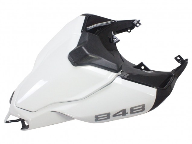 Preisgünstige Ducati 848/1098/1198 Motorrad Verkleidung 2007-2014 - Weiss Glanzendes Schwarz Corse