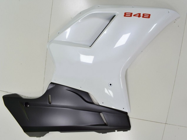 Preisgünstige Ducati 848 Motorrad Verkleidung 2007-2014 - Weiss Matt Schwarz