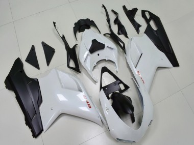 Preisgünstige Ducati 848 Motorrad Verkleidung 2007-2014 - Weiss Matt Schwarz