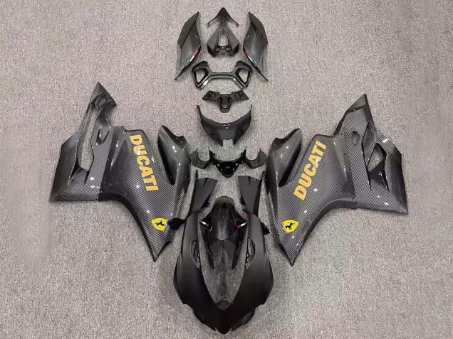 Preisgünstige Ducati Panigale 899/1199 Motorrad Verkleidung 2011-2014 - Schwarzer Carbonfaser Stil