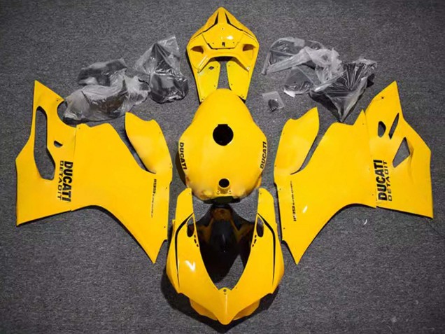 Preisgünstige Ducati Panigale 899/1199 Motorrad Verkleidung 2011-2014 - Glanzendes Gelb