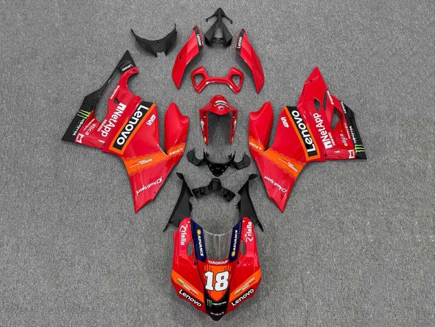 Preisgünstige Ducati Panigale 899/1199 Motorrad Verkleidung 2011-2014 - Rot Orange Schwarz Monster Lenovo 18