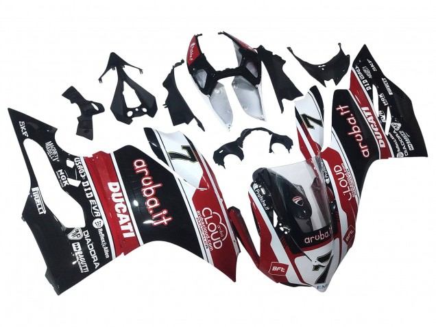 Preisgünstige Ducati Panigale 899/1199 Motorrad Verkleidung 2011-2014 - Weiss Rot Glanzendes Schwarz Aruba.it 7