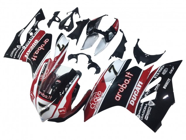 Preisgünstige Ducati Panigale 899/1199 Motorrad Verkleidung 2011-2014 - Weiss Rot Glanzendes Schwarz Aruba.it 7