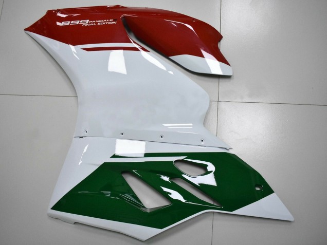 Preisgünstige Ducati Panigale 899 Motorrad Verkleidung 2011-2014 - Weiss Rot Dunkel Grun