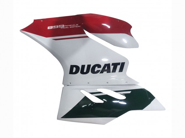 Preisgünstige Ducati Panigale 899 Motorrad Verkleidung 2011-2014 - Weiss Rot Glanzendes Schwarz