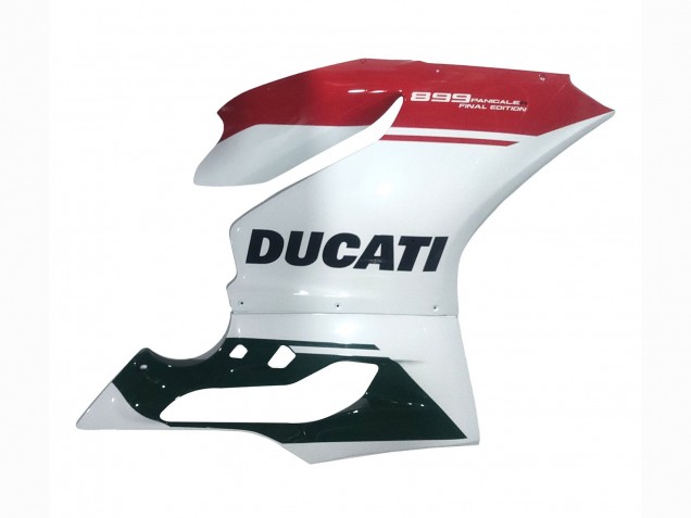 Preisgünstige Ducati Panigale 899 Motorrad Verkleidung 2011-2014 - Weiss Rot Glanzendes Schwarz