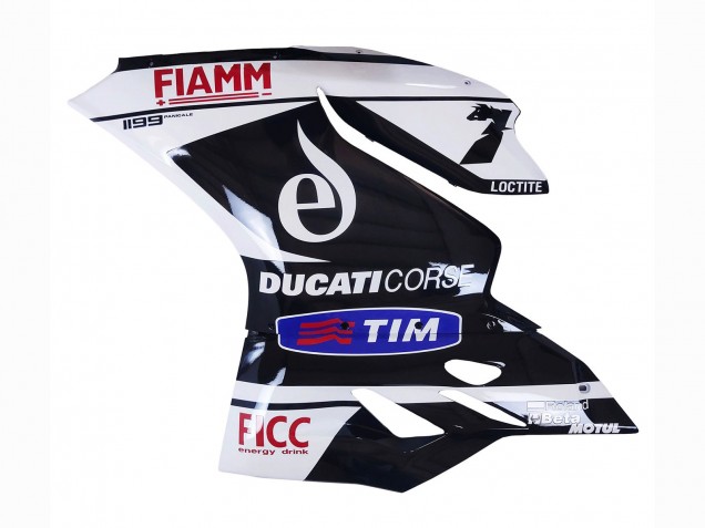 Preisgünstige Ducati Panigale 899/1199 Motorrad Verkleidung 2011-2014 - Weiss Schwarz Blau Fiamm Ficc 7