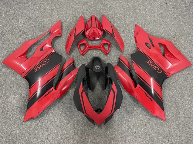 Preisgünstige Ducati 999 Motorrad Verkleidung 2003-2004 - Rot Glanzendes Schwarz Corse