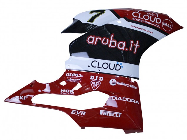Preisgünstige Ducati 959/1299 Motorrad Verkleidung 2015-2020 - Weiss Rot Schwarz Aruba 7