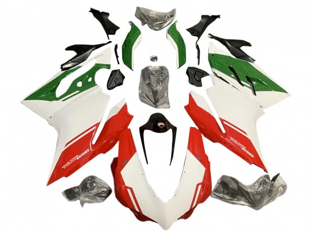 Preisgünstige Ducati 959 Motorrad Verkleidung 2015-2020 - Weiss Rot Grun