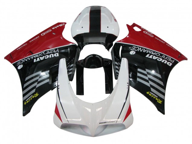 Preisgünstige Ducati 748/916/996/998 Motorrad Verkleidung 1993-2005 - Weiss Rot Glanzendes Schwarz Rennen Performance