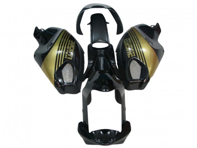 Preisgünstige Ducati Monster 696 796 1100 1100S Motorrad Verkleidung 2008-2012 - Glanzendes Schwarz Gold