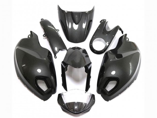 Preisgünstige Ducati Monster 696 796 1100 1100S Motorrad Verkleidung 2008-2012 - Schwarzer Carbonfaser Stil