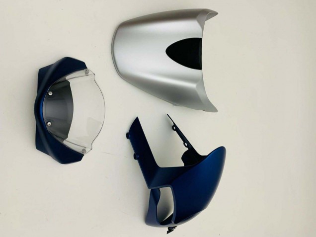 Preisgünstige Ducati Monster 696 796 1100 1100S Motorrad Verkleidung 2008-2012 - Dunkel Blau Silber