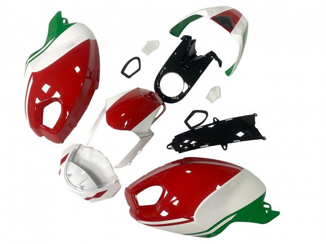Preisgünstige Ducati Monster 696 796 1100 1100S Motorrad Verkleidung 2008-2012 - Weiss Rot Grun