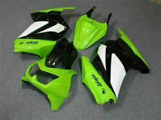 Preisgünstige Kawasaki EX250 Motorrad Verkleidung 2008-2012 - Grun Weiss Schwarz