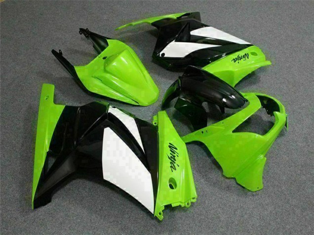 Preisgünstige Kawasaki EX250 Motorrad Verkleidung 2008-2012 - Grun Weiss Schwarz