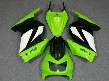 Preisgünstige Kawasaki EX250 Motorrad Verkleidung 2008-2012 - Grun Weiss Schwarz