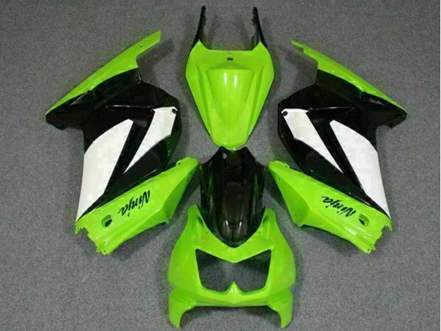 Preisgünstige Kawasaki EX250 Motorrad Verkleidung 2008-2012 - Grun Weiss Schwarz