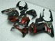 Preisgünstige Kawasaki EX250 Motorrad Verkleidung 2008-2012 - Glanzendes Schwarz Kastanienbraun Rot